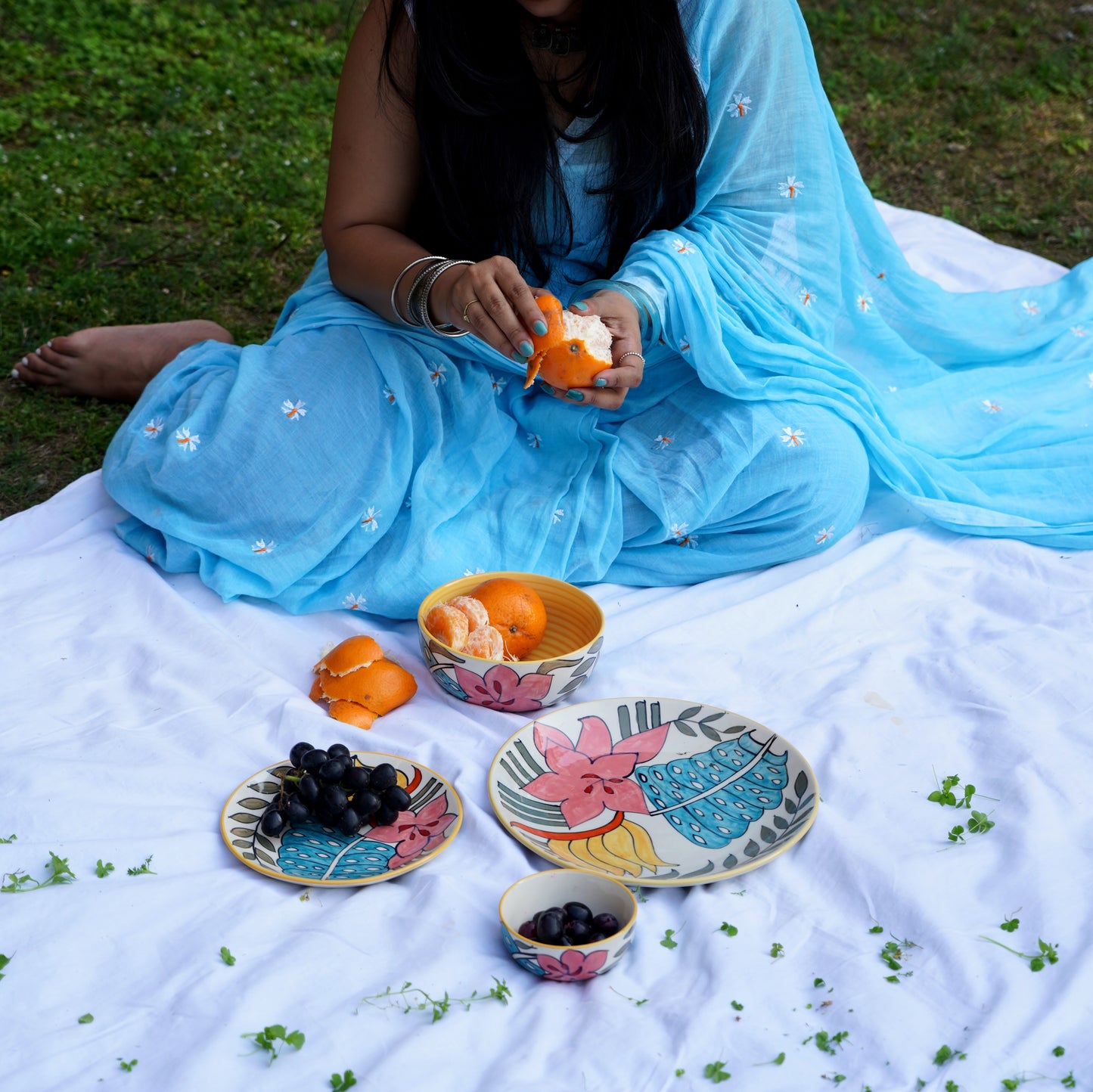 Aazad Rooh Handpainted Bowl | Diameter - 6 inches