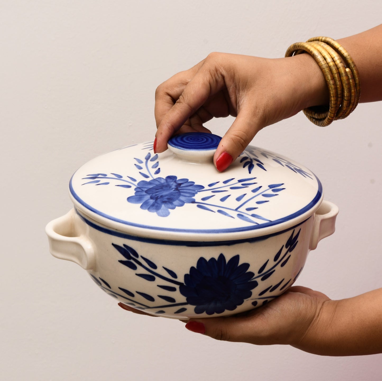 Neele Phool Ceramic Casserole