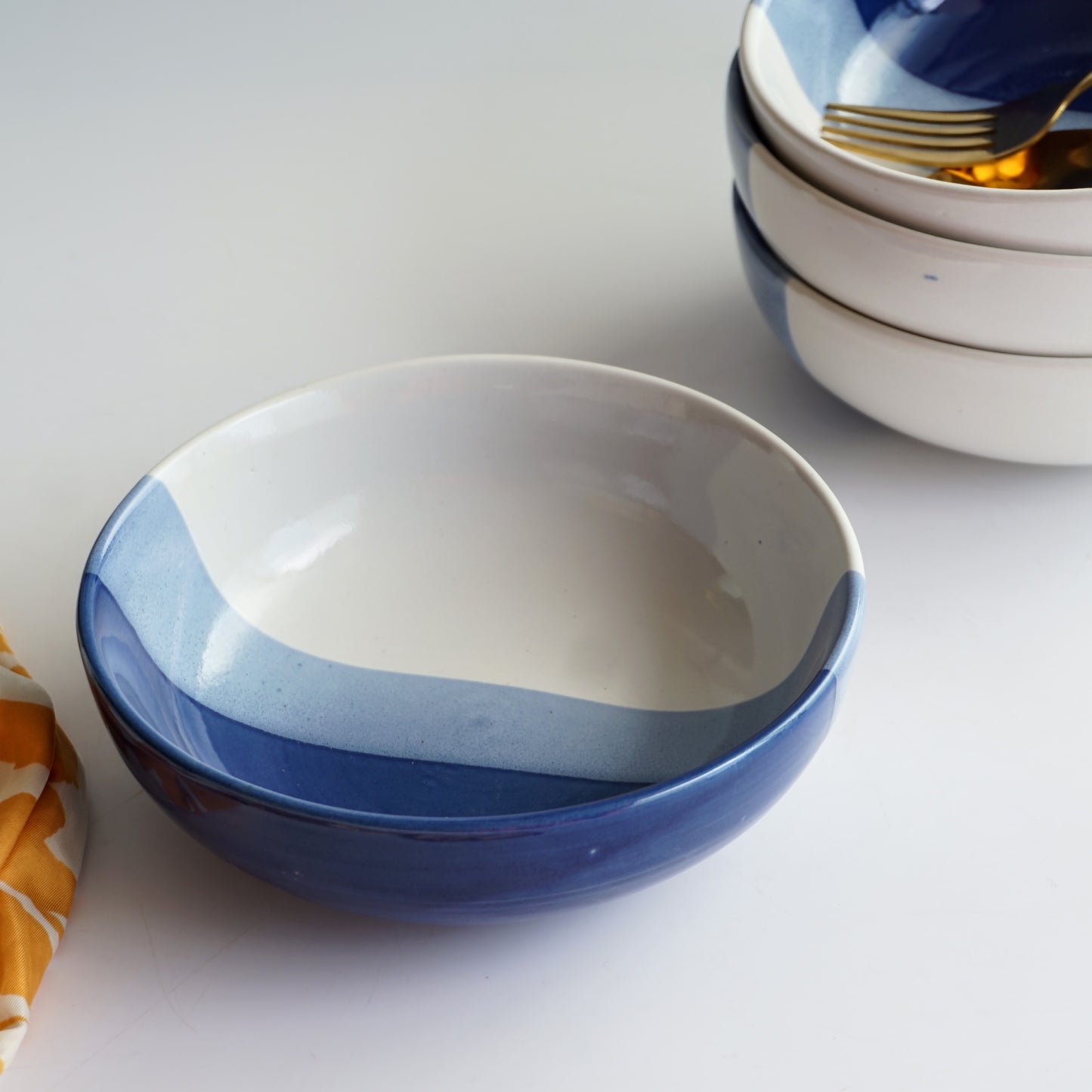 Three Shades of Blue Meal Bowl