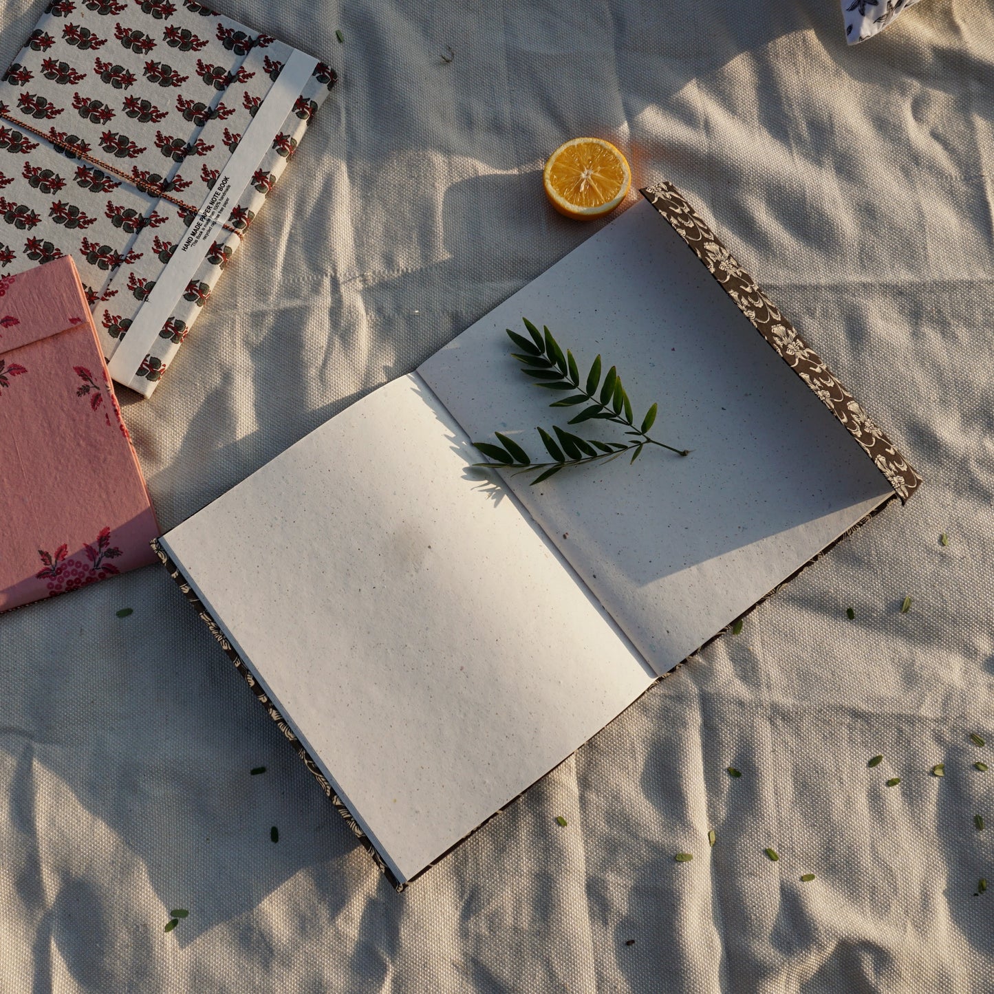 Hand Block Print Handmade Diary Big | Black