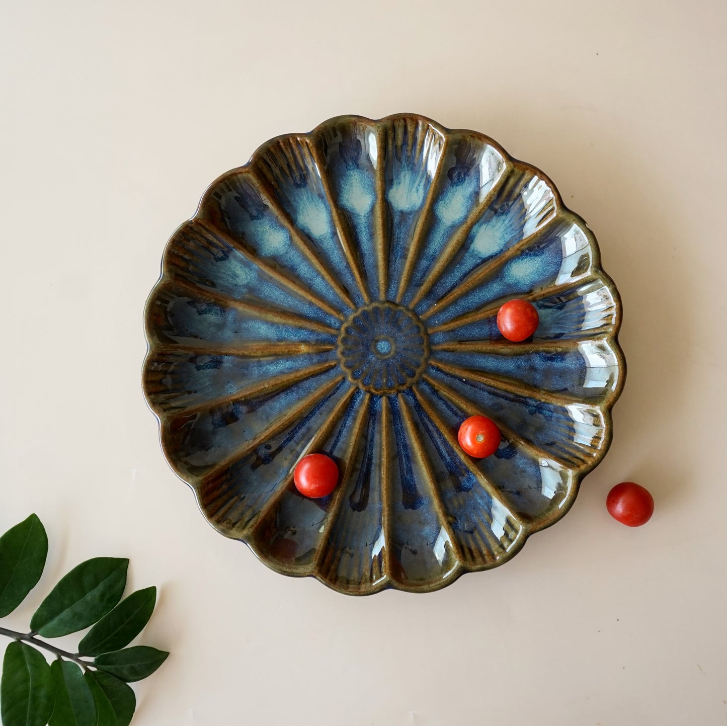 Blue Flower Serving Platter