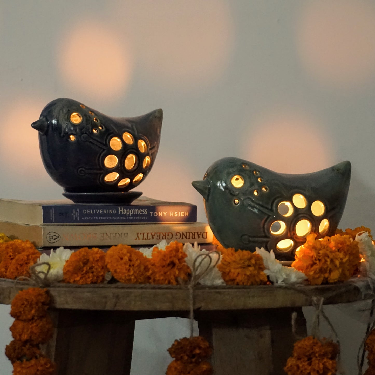 Little Birdie Tea Light Holder | Blue