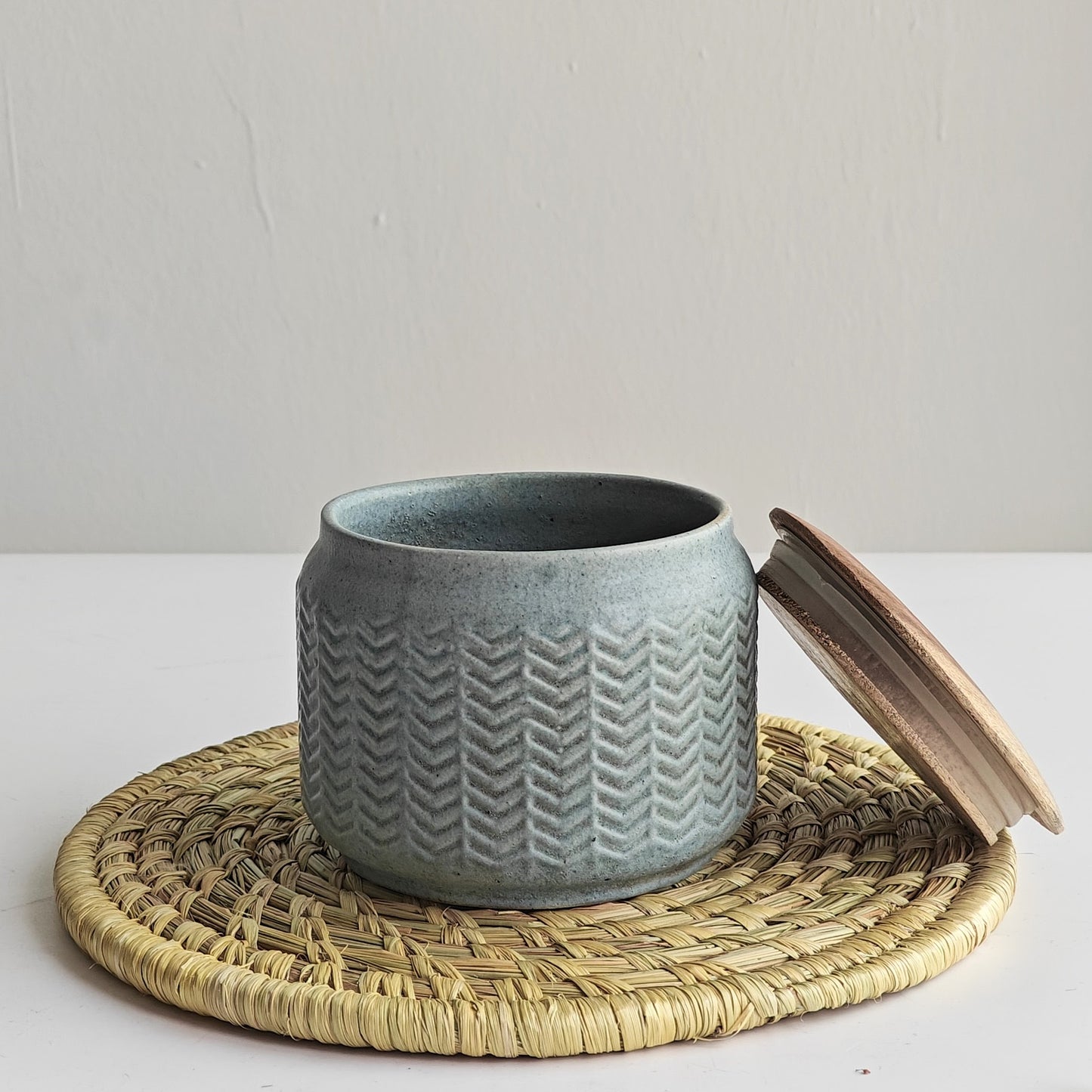 Tasty Treats Blue Ceramic Jar