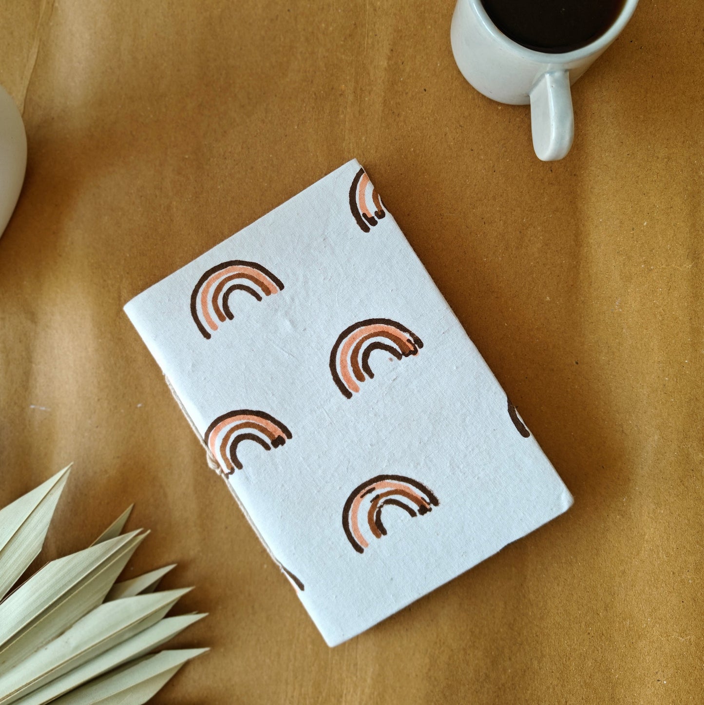 Rainbow Handblock Print Journal