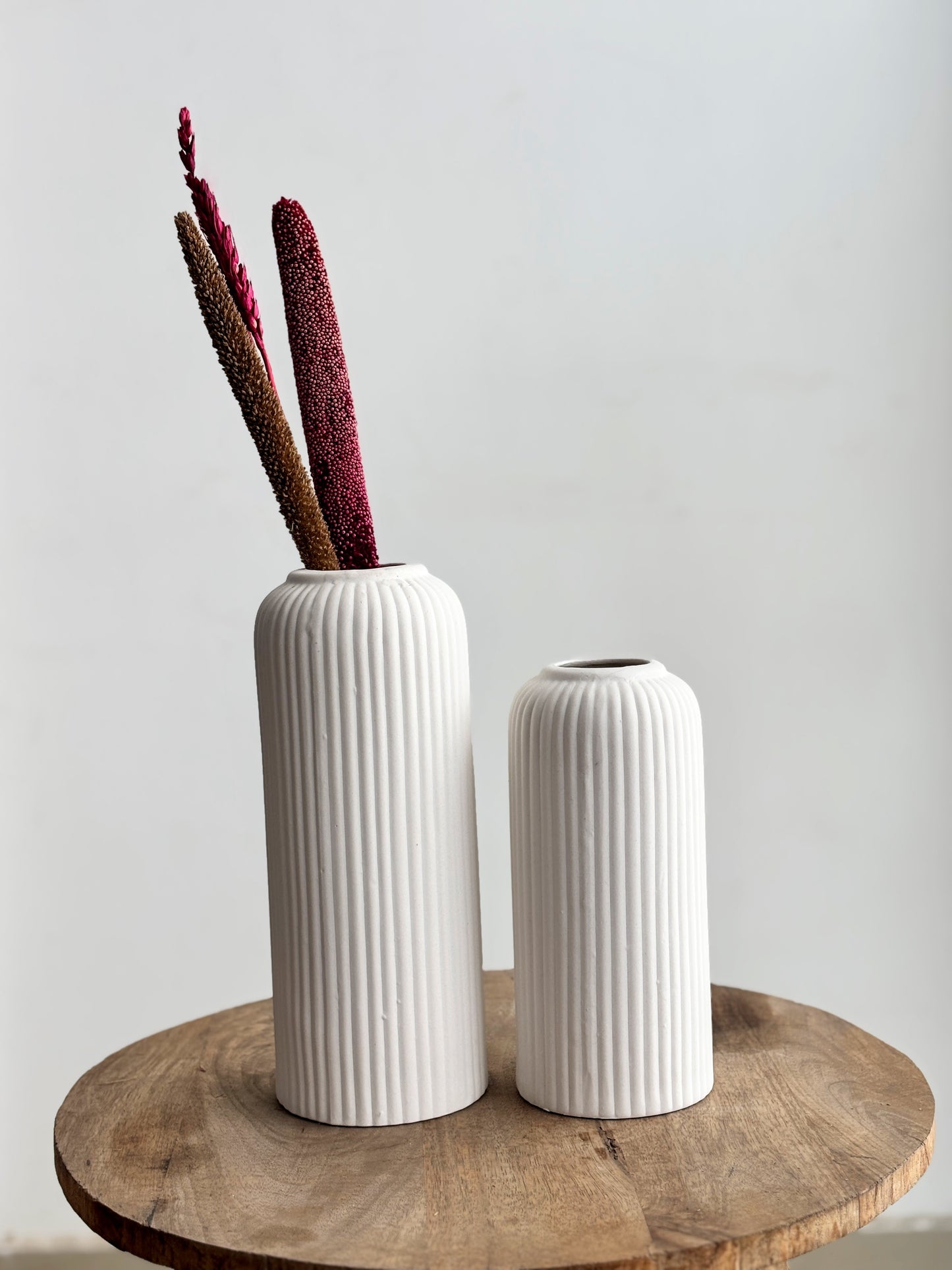 The Last Launch - Ceramic Vases White | Set of Two