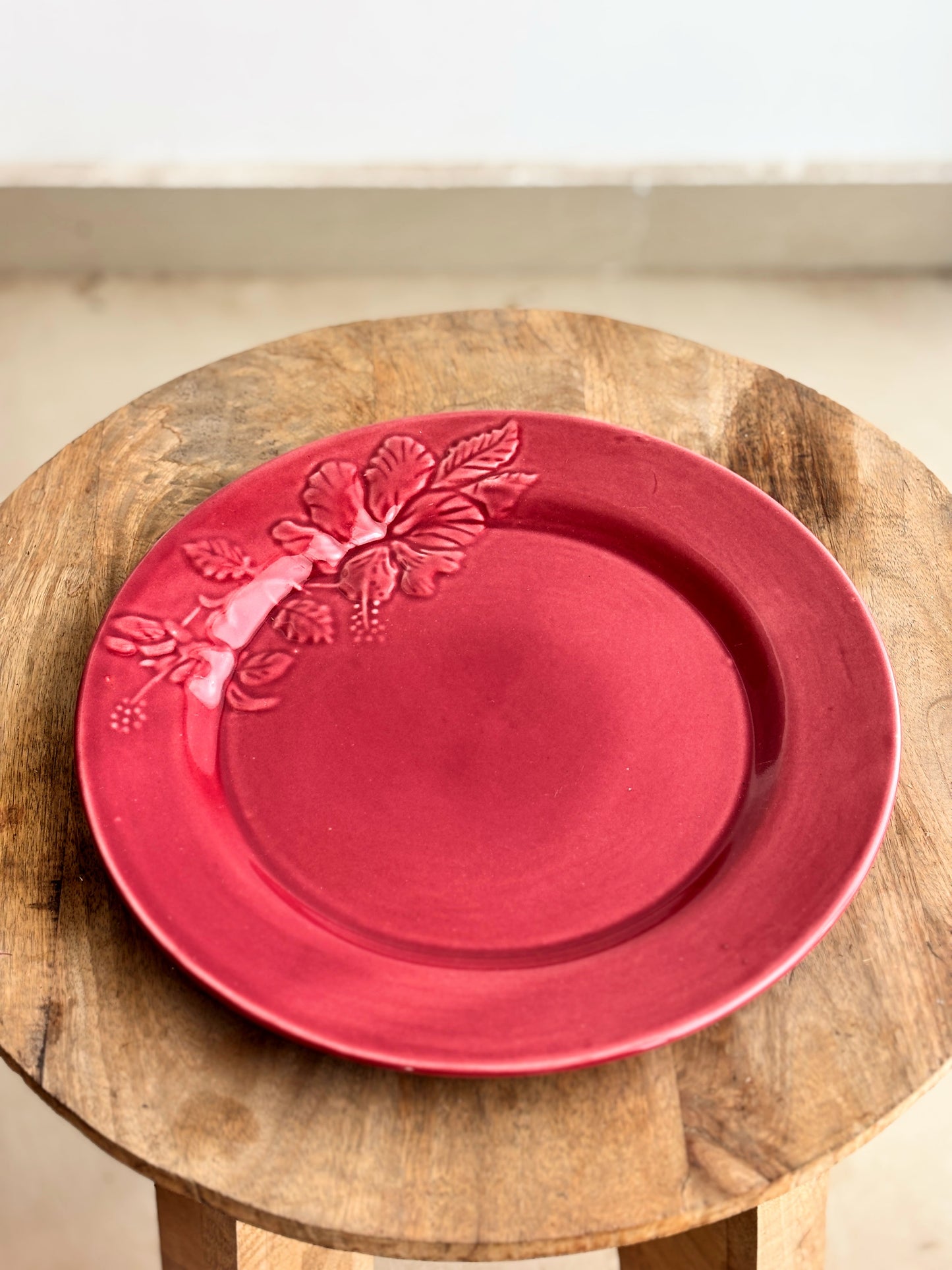 The Last Launch - Studio Pottery Plate - Red | Single Piece