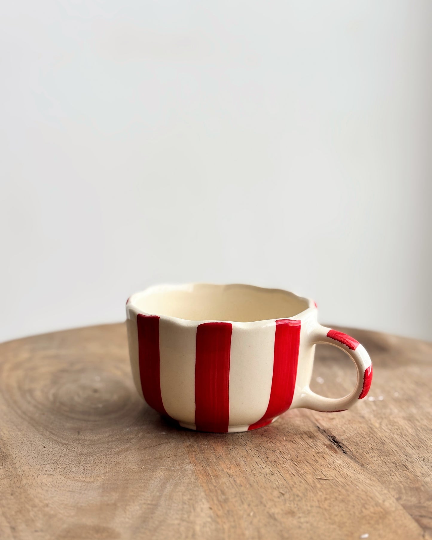 The Last Launch - Pink Striped Soup Mug