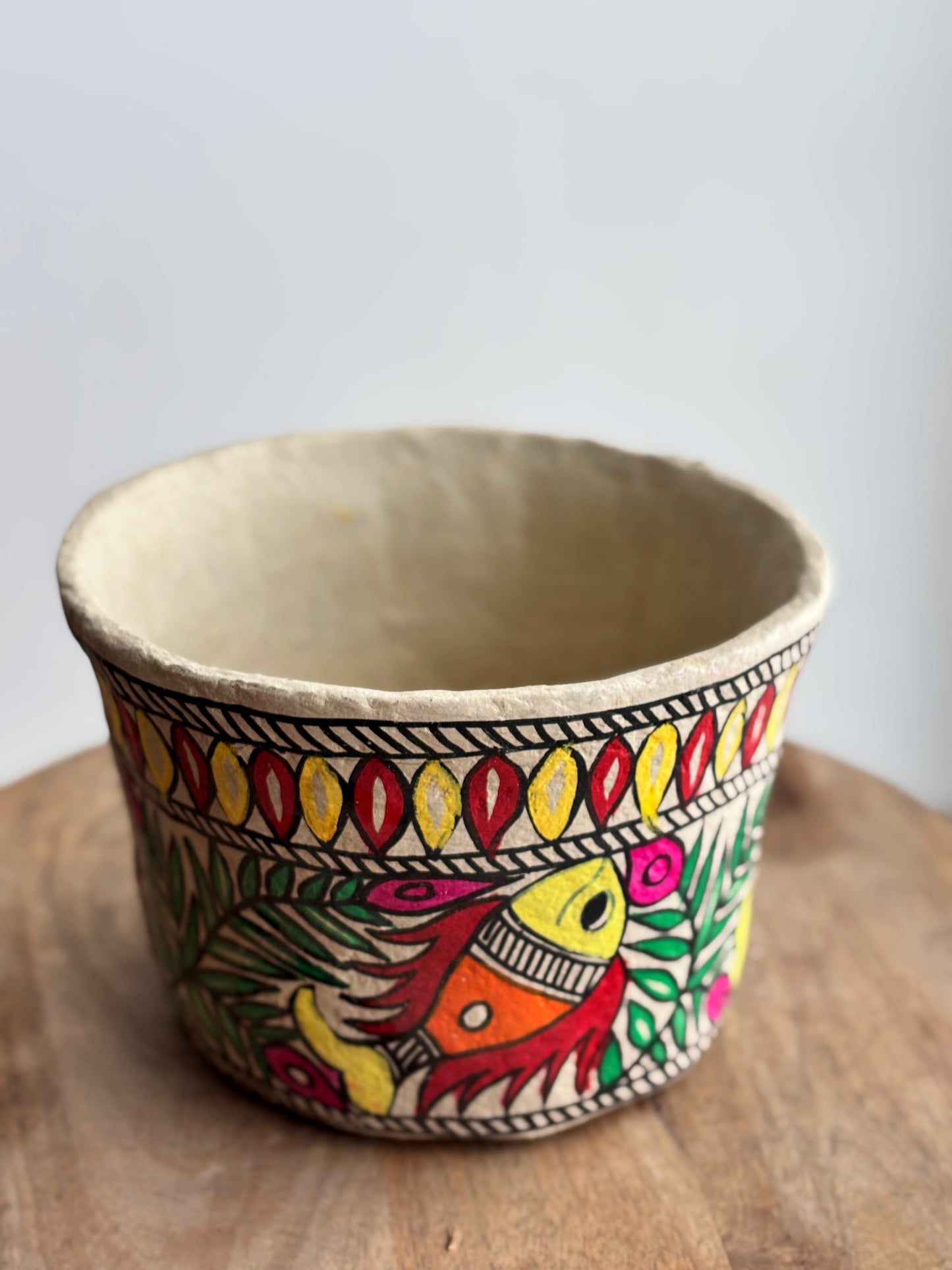 The Last Launch | Handpainted Papier Mache Planter