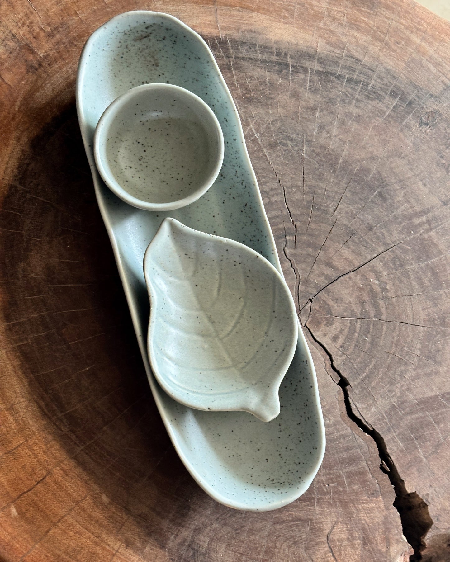 Royal Starter Plate Set with Two Chutney Bowls