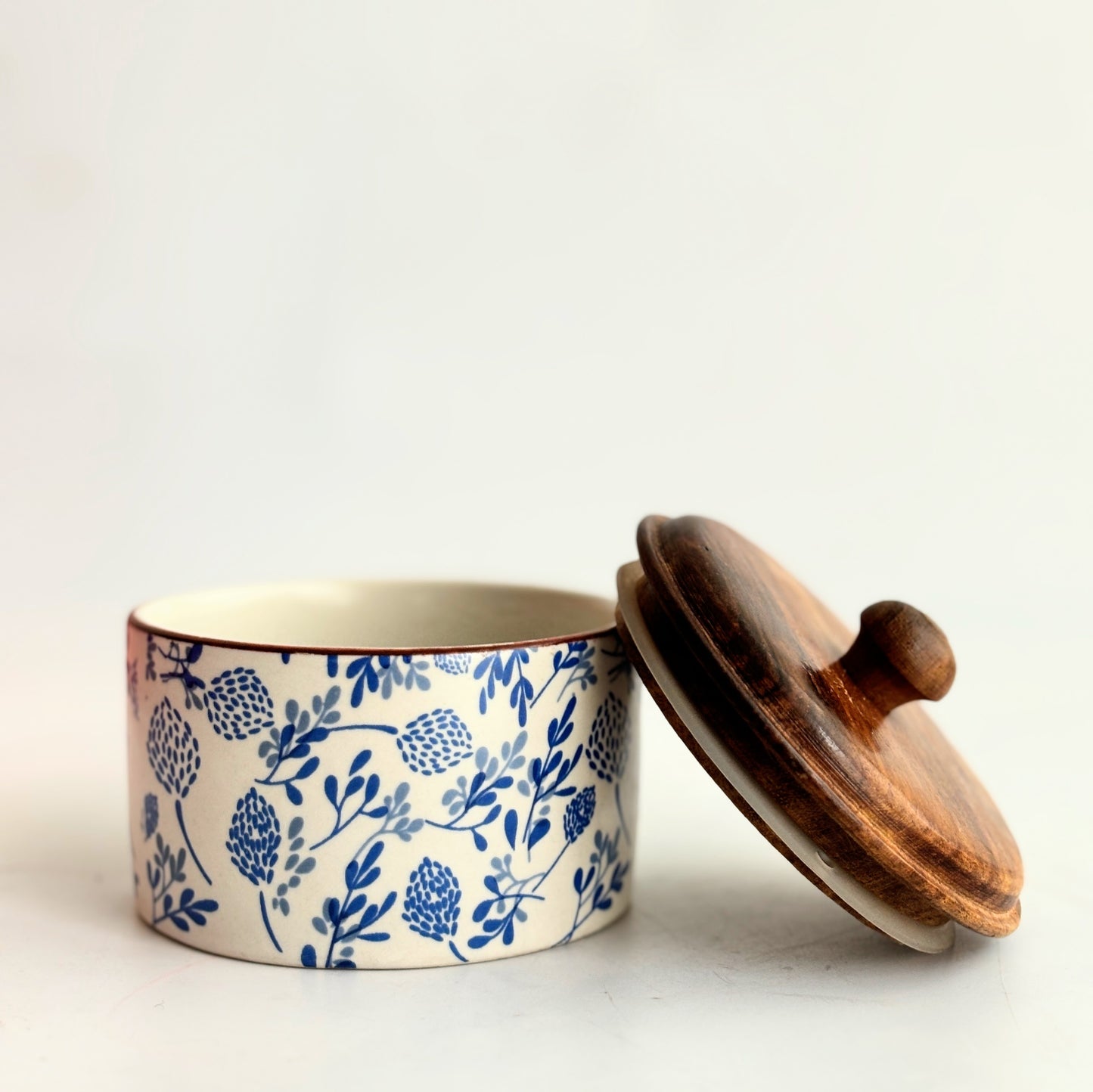 Oh Spring Ceramic Jar with Wooden Lid