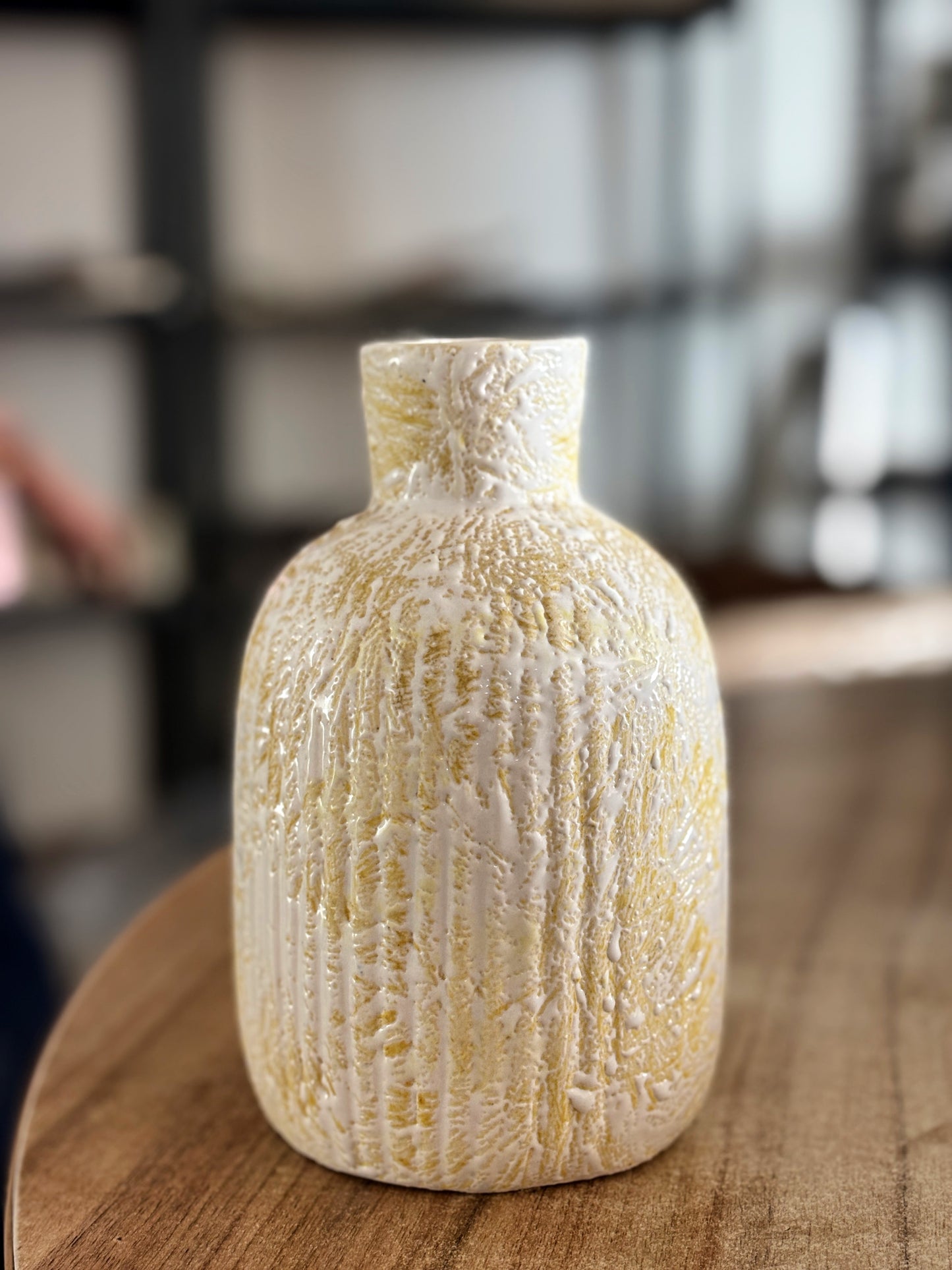 Yellow Ceramic Vase