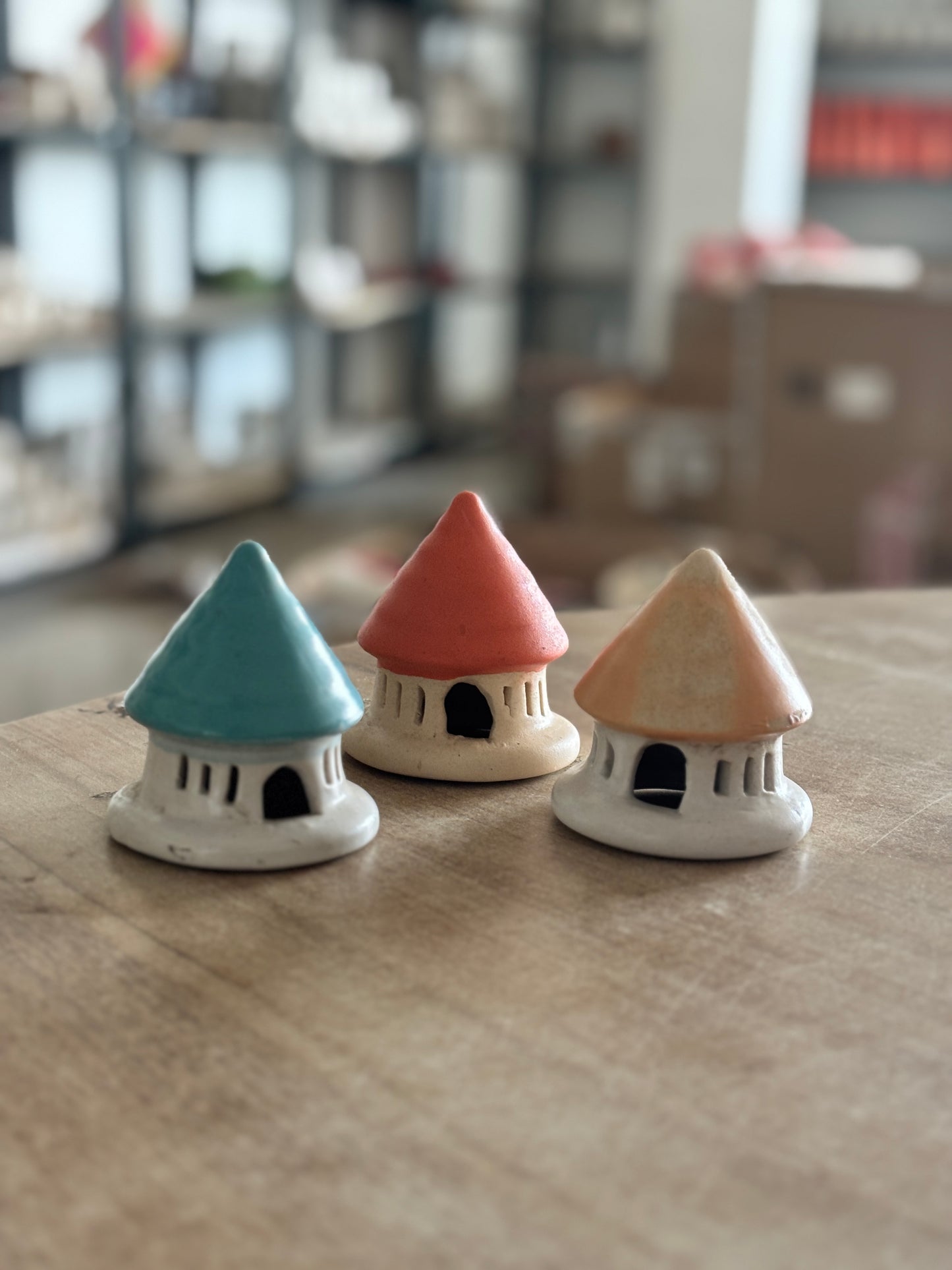 Set of Three Ceramic Houses | Medium
