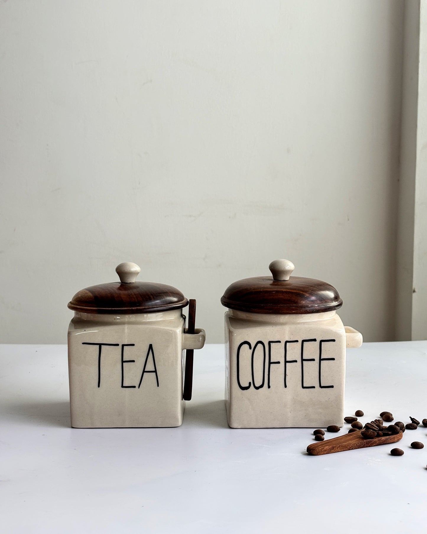 Ceramic Tea and Coffee Jar | Set of Two