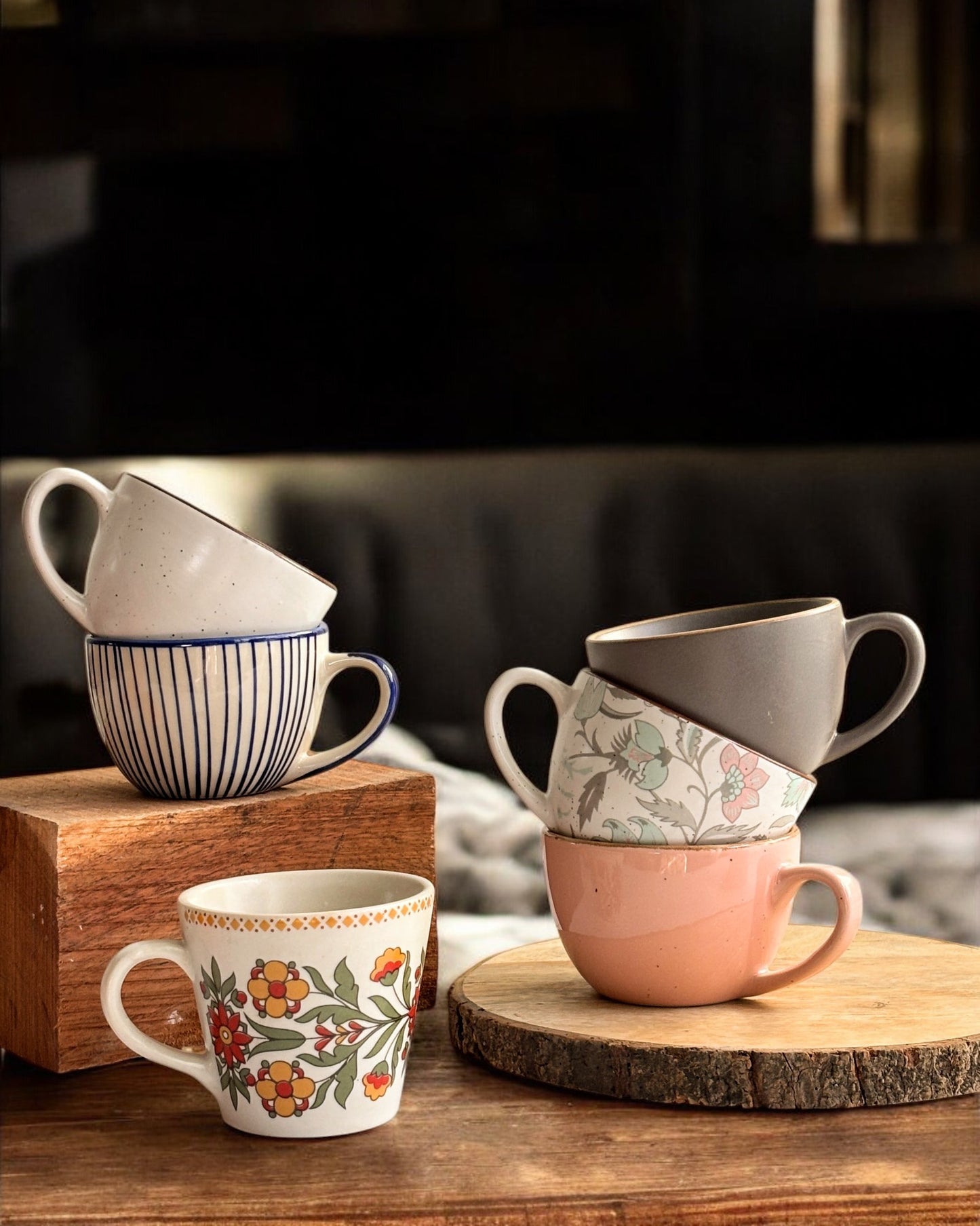 The Perfect Blend | Set of Six Mismatched Teacups
