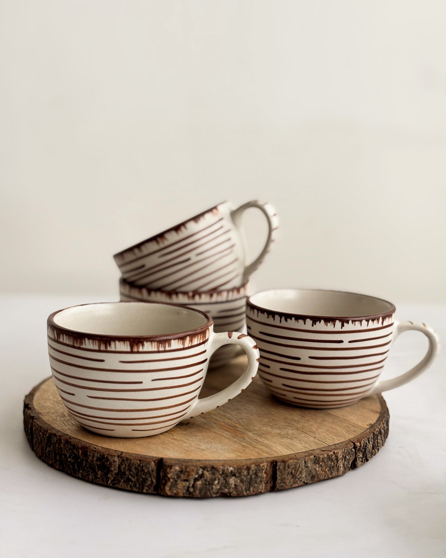Rustic Teacups - Set of Four