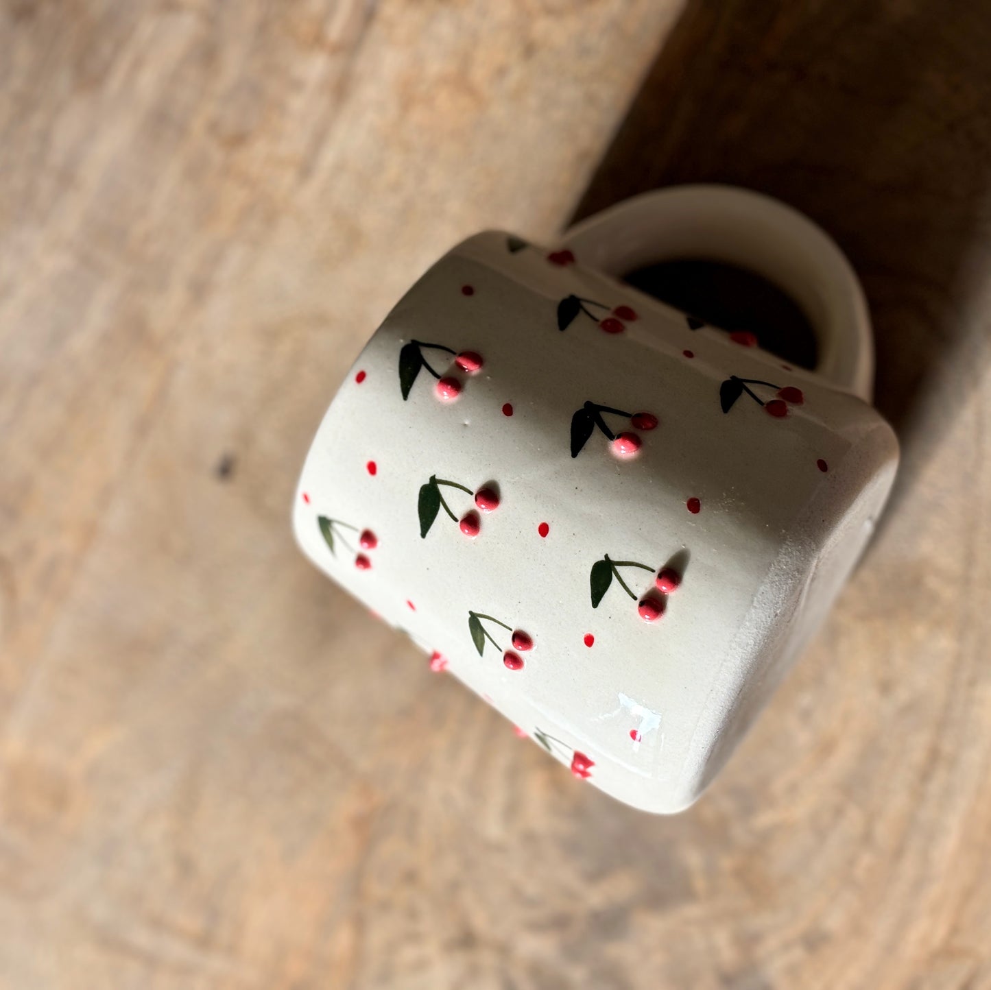 The Cherries Mug | Tall | Slight Defects in Handle
