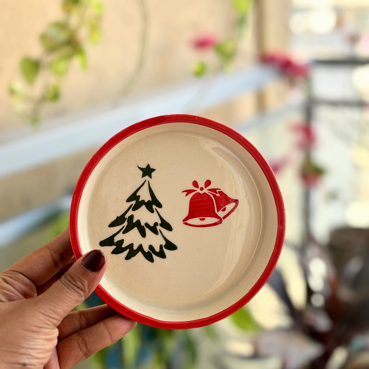 X-Mas Special Dessert Plate | Limited-Edition | Set of Two | Slight Paint Off