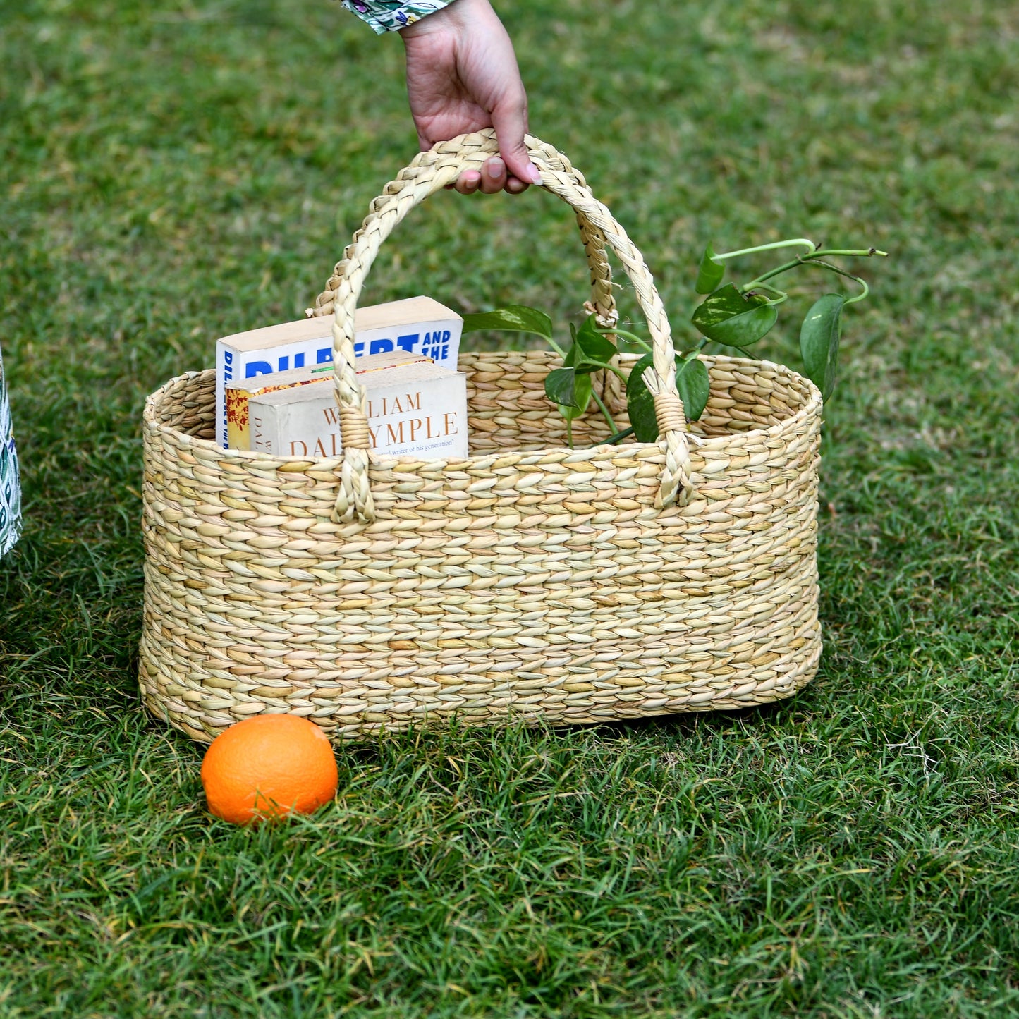 Kauna Grass Handwoven Storage/Picnic Bag