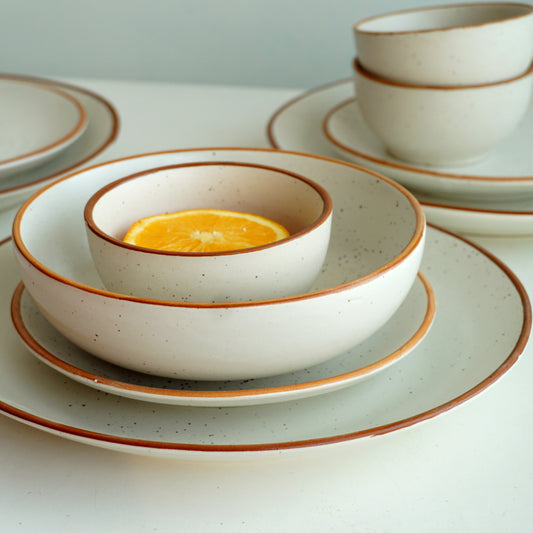 My Nakhra Dinner Set | 4 Dinner Plate, 4 Quarter Plates, 4 Small Bowls, 2 Serving Bowls