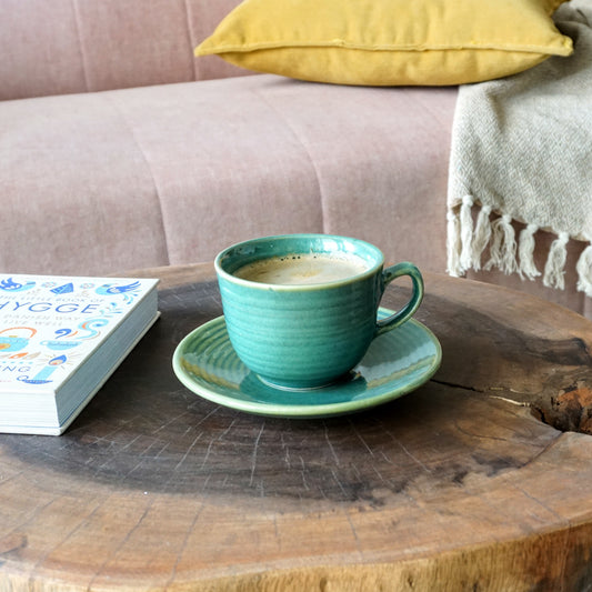 Turquoise Romance Cup & Saucer