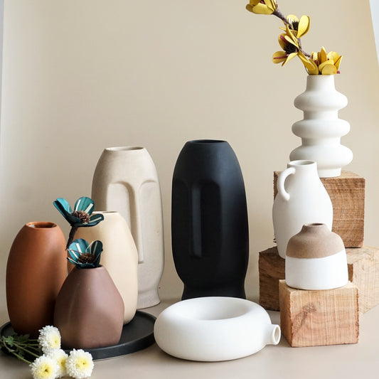 Trending Set of 9 Vases | Grab Dried Leaves Bunch FREE