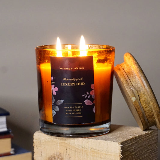Wick-Edly Good Scented Candle | Luxury Oud | 100% Soy Wax