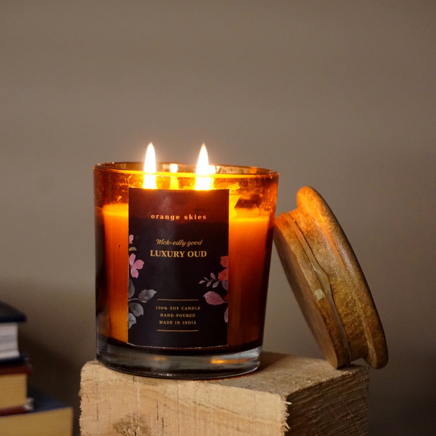 Wick-Edly Good Scented Candle | Luxury Oud | 100% Soy Wax