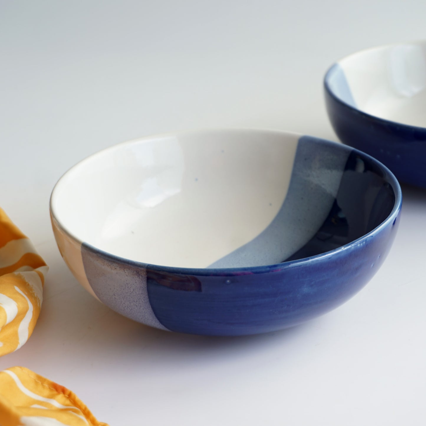 Three Shades of Blue Meal Bowls - Set of Four