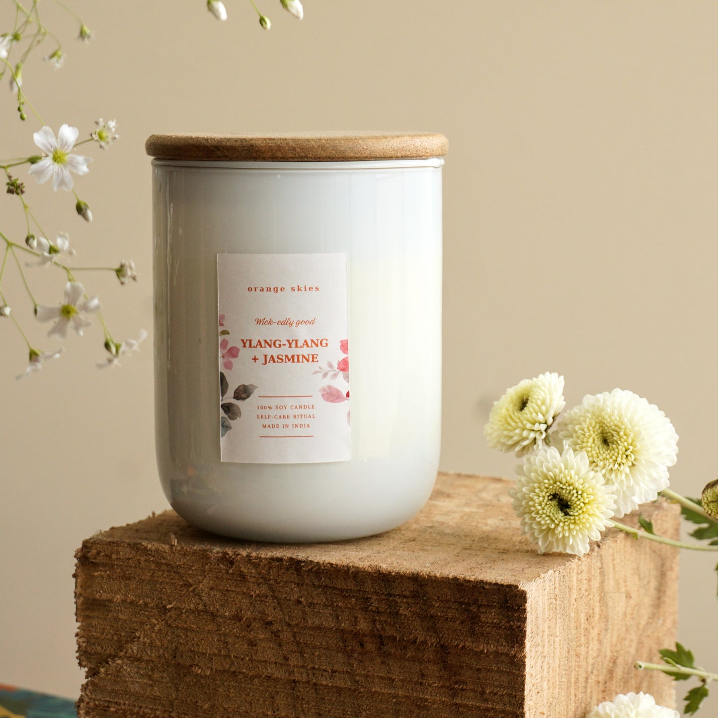 Wick-Edly Good Scented Candle | Ylang-Ylang | 100% Soy Wax