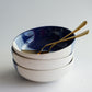 Three Shades of Blue Meal Bowls - Set of Four