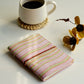 Handmade Upcycled Fabric Diary | Stripes