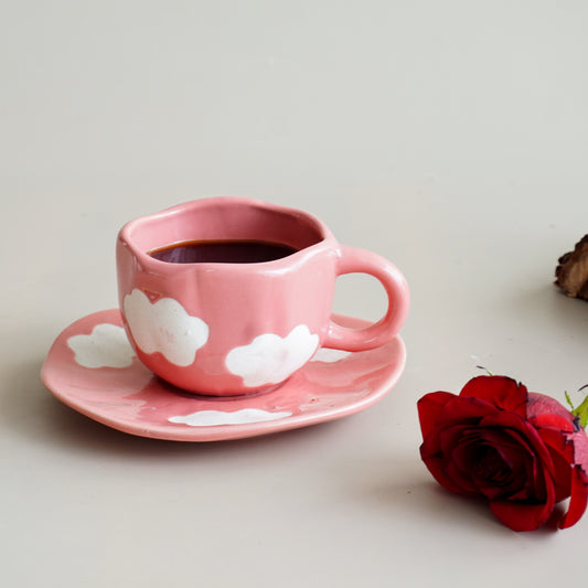 You're My Cloud Nine Cup & Saucer | Pink