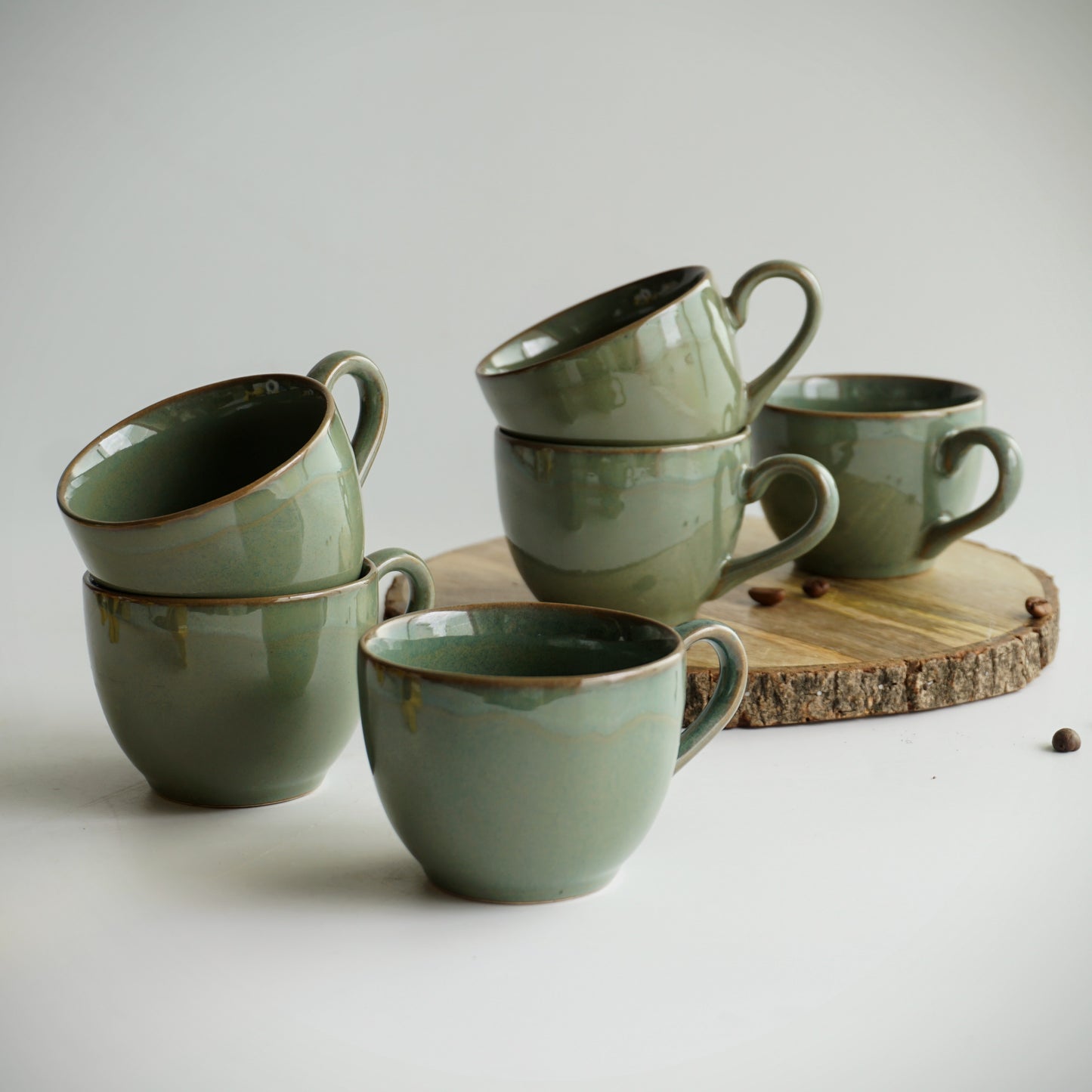 Hues of Olive Tea cup | Set of Six