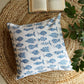 Hand Block Print Cushion Cover | Fishes