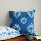 Handblock Print Cushion Cover | Tie & Die Blue