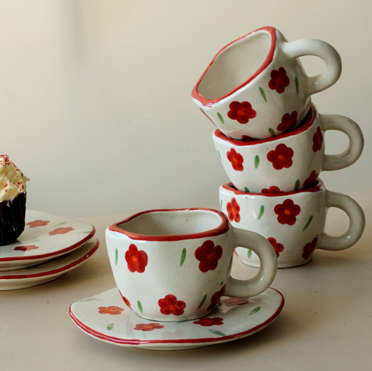 Pretty Flowers Cup & Saucer