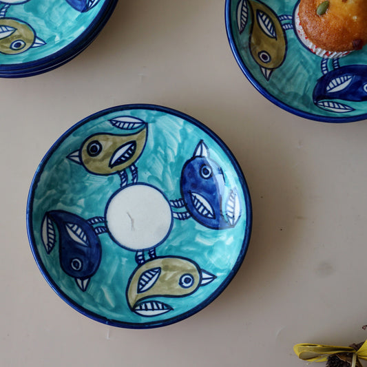 Birdie Handpainted Plate | Set of Two