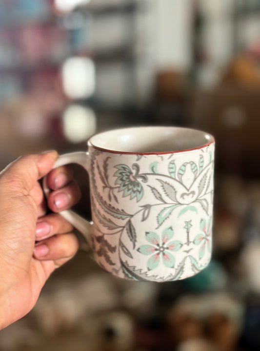 Minimal Flower Ceramic Mug