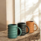 The Never-Out-Of-Trend Mugs | Set of Two | Green and Black