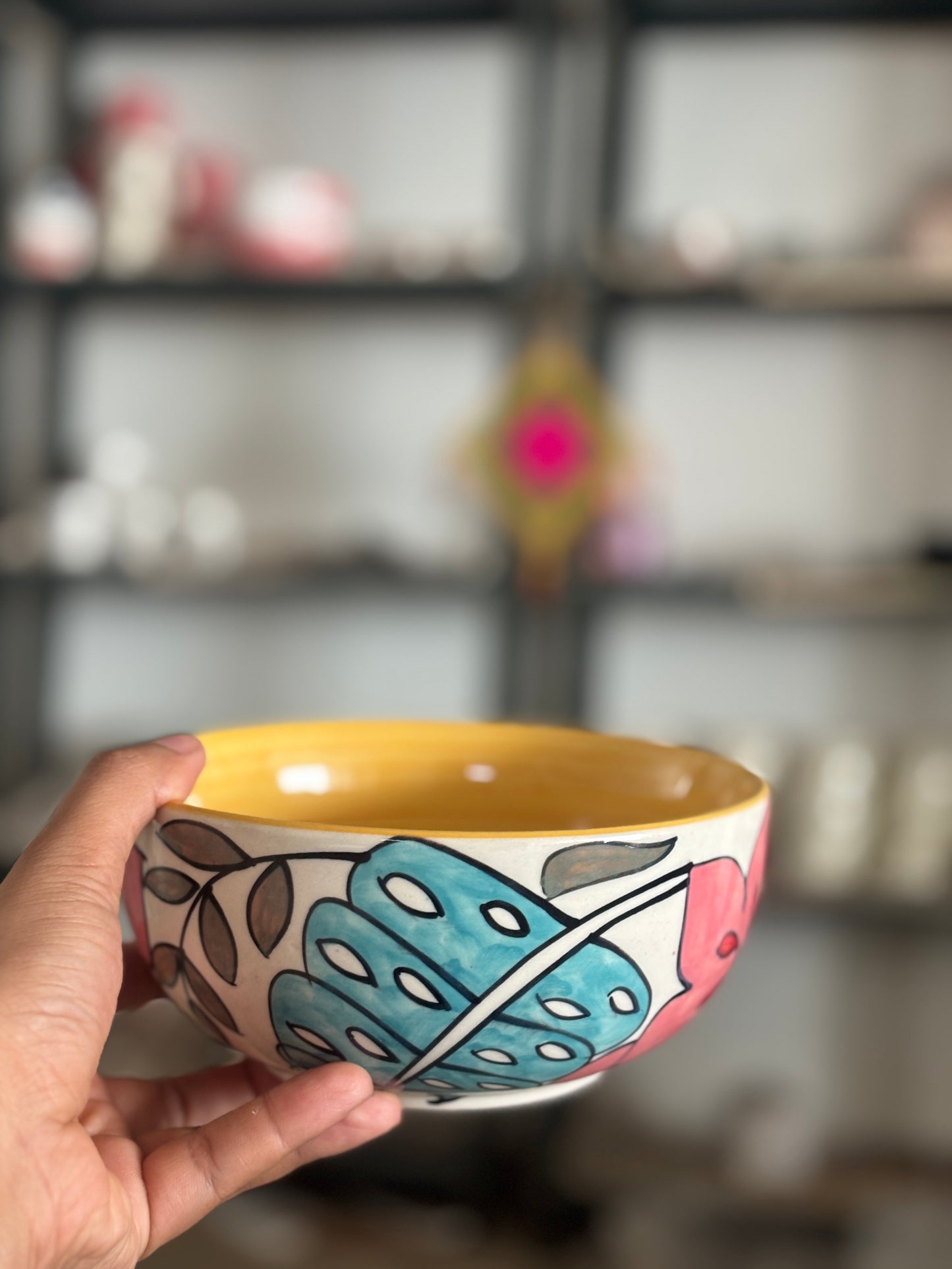 Aazad Rooh Handpainted Bowl | Diameter  - 6 inches