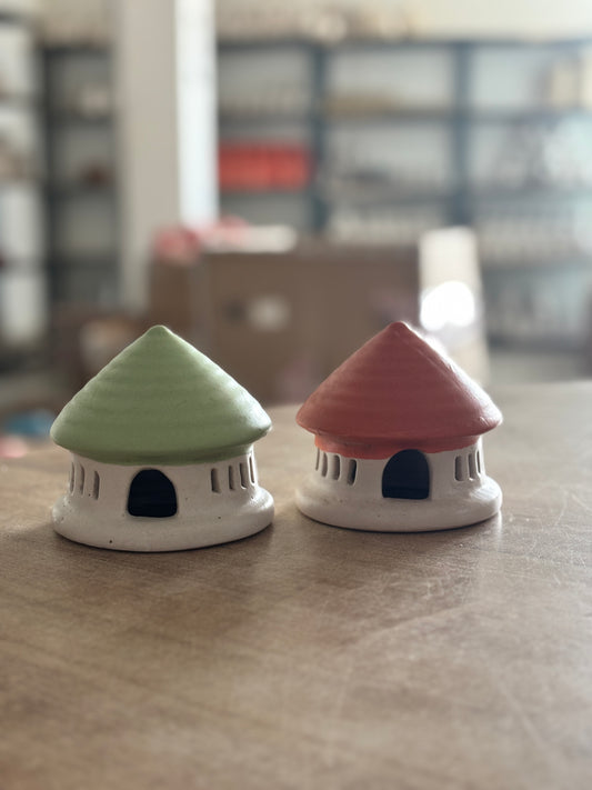 Set of Two Ceramic Houses | Big