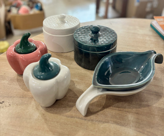 Unique Set of Six Ceramic Pieces