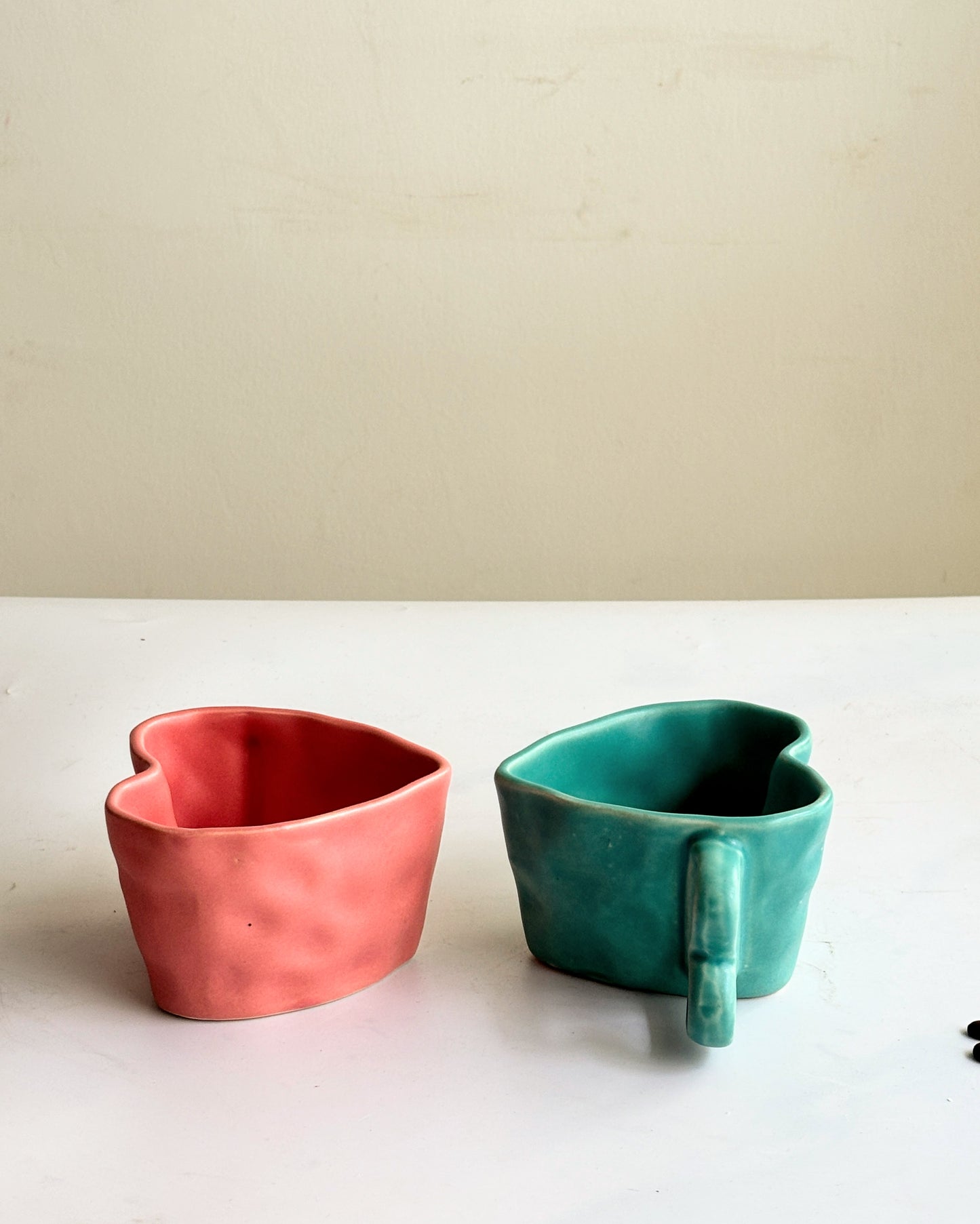 Ceramic Heart-Shaped Mug  Pink