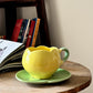 Lotus Brew Cup & Saucer | Yellow | Last Piece