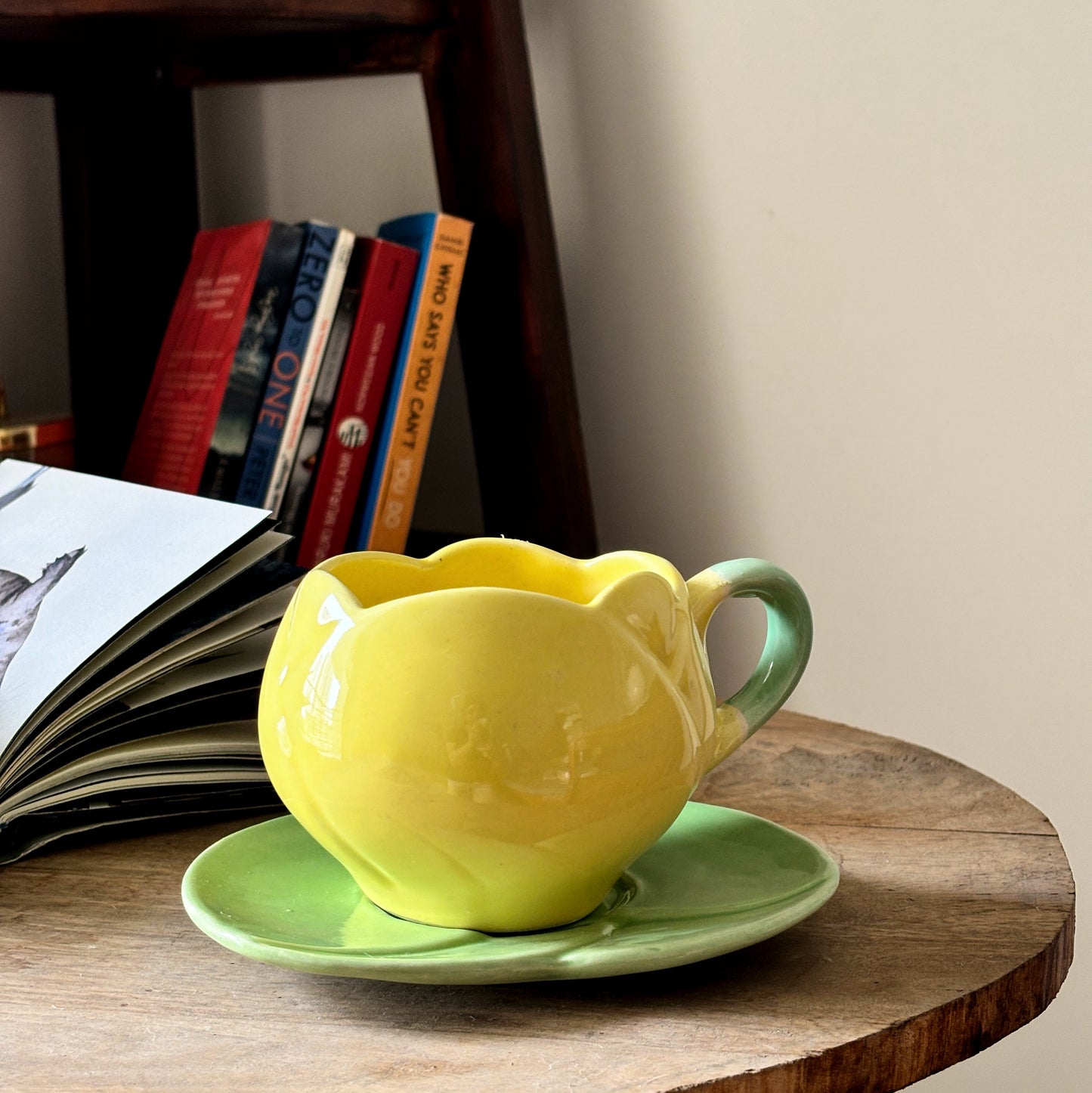 Lotus Brew Cup & Saucer | Yellow | Last Piece